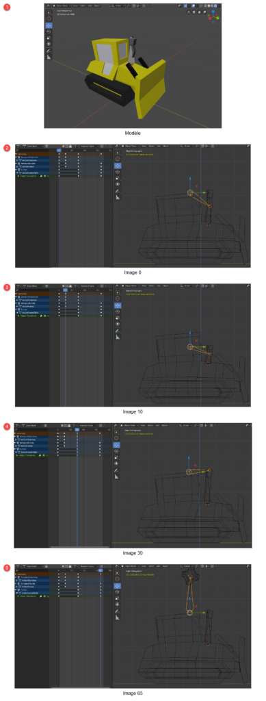 Blender Modélisation Bulldozer